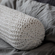 Zuri House Knitted Bolster Cushion - Ivory