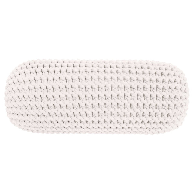 Zuri House Knitted Bolster Cushion - Ivory