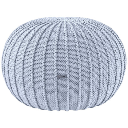 Zuri House Knitted Pouffe - Baby Blue