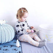 Zuri House Knitted Pouffe - Baby Blue
