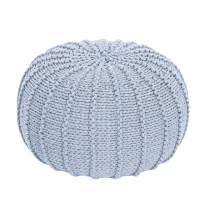 Zuri House Knitted Pouffe - Baby Blue