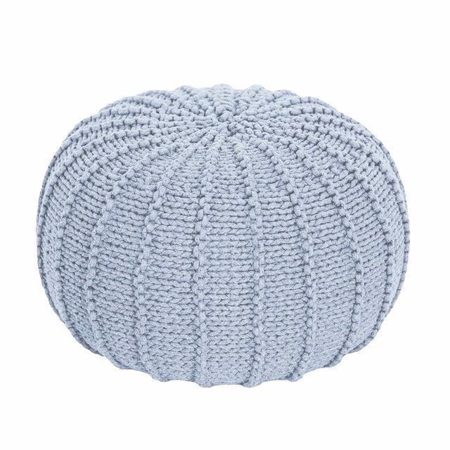 Zuri House Knitted Pouffe - Baby Blue