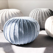 Zuri House Knitted Pouffe - Baby Blue
