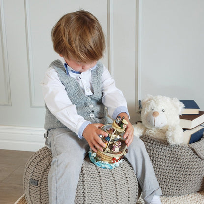 Zuri House Knitted Pouffe - Beige