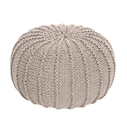 Zuri House Knitted Pouffe - Beige