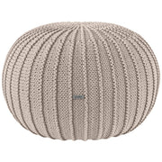 Zuri House Knitted Pouffe - Beige