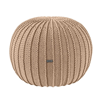 Zuri House Knitted Pouffe - Caramel