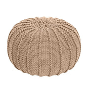 Zuri House Knitted Pouffe - Caramel
