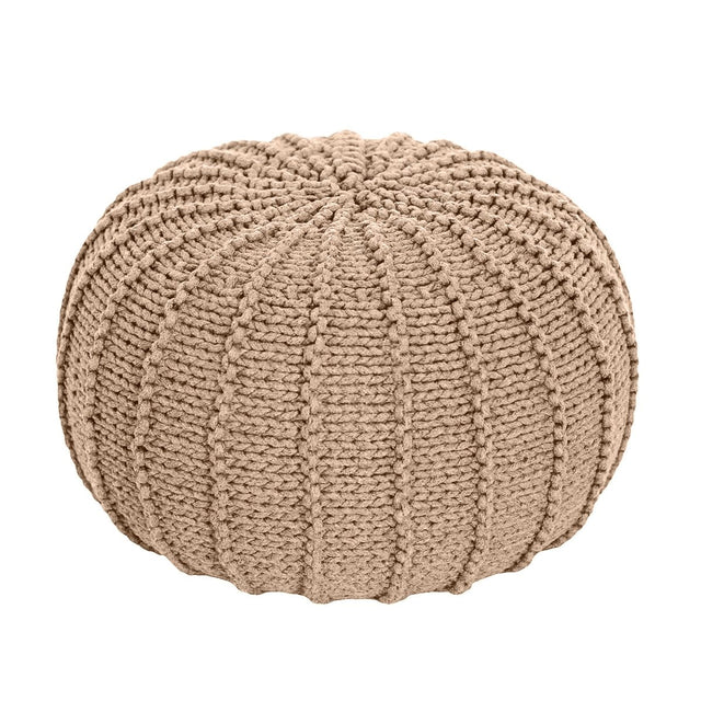 Zuri House Knitted Pouffe - Caramel