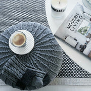 Zuri House Knitted Pouffe - Dark Grey