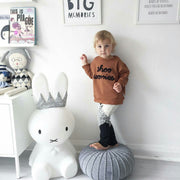 Zuri House Knitted Pouffe - Dark Grey