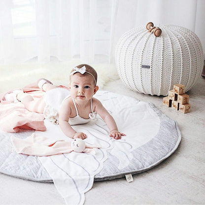 Zuri House Knitted Pouffe - Ivory