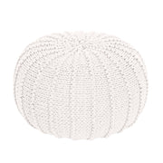 Zuri House Knitted Pouffe - Ivory