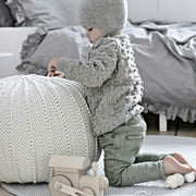 Zuri House Knitted Pouffe - Ivory