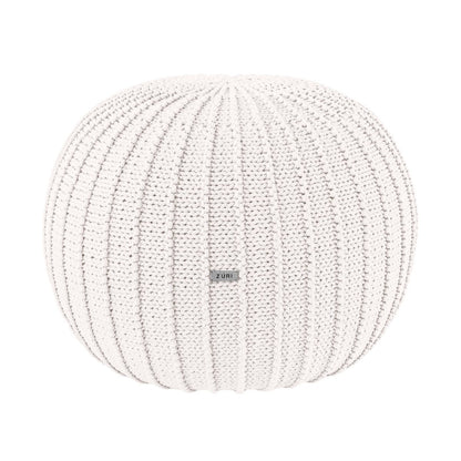 Zuri House Knitted Pouffe - Ivory