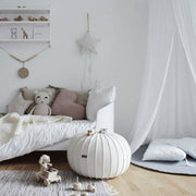Zuri House Knitted Pouffe - Ivory