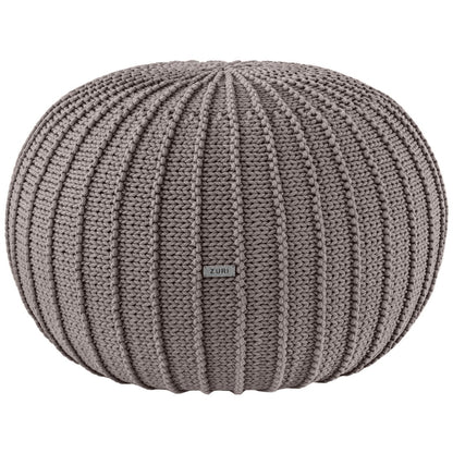 Zuri House Knitted Pouffe - Mocha