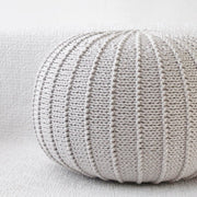 Zuri House Knitted Pouffe - Oatmeal