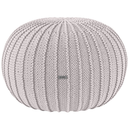 Zuri House Knitted Pouffe - Oatmeal