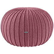 Zuri House Knitted Pouffe - Old Rose
