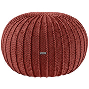 Zuri House Knitted Pouffe - Terracotta