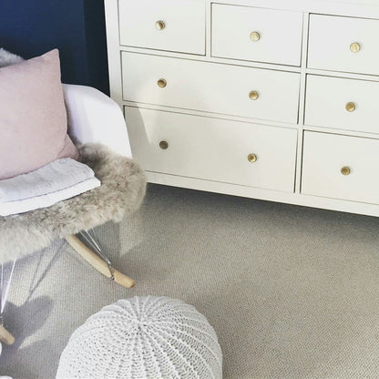 Zuri House Knitted Pouffe - Light Grey