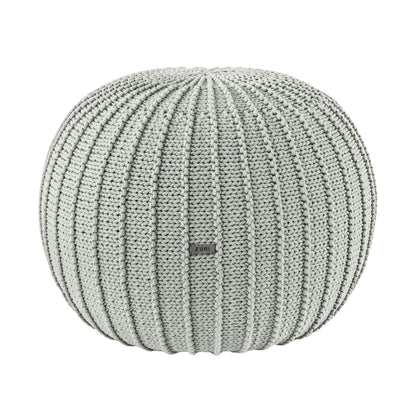 Zuri House Knitted Pouffe - Light Olive