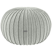 Zuri House Knitted Pouffe - Light Olive