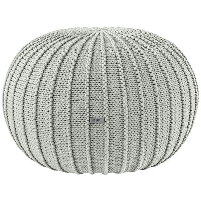 Zuri House Knitted Pouffe - Light Olive