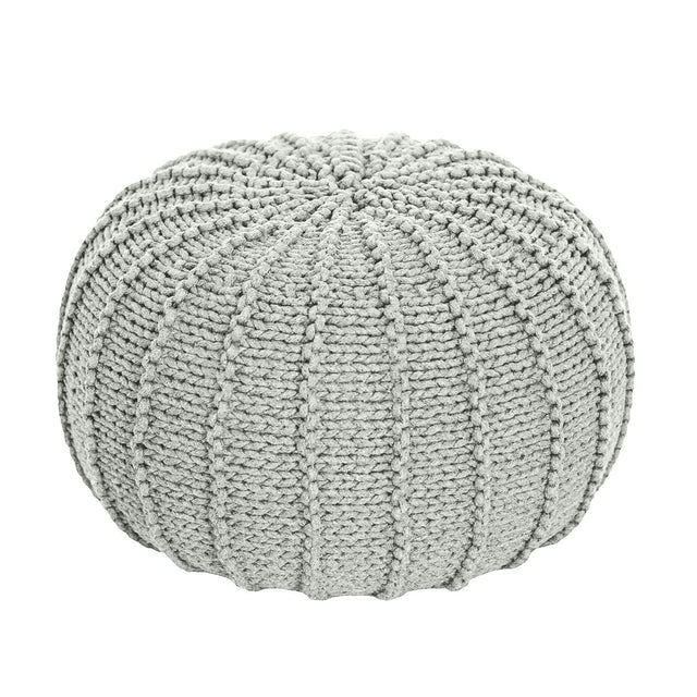 Zuri House Knitted Pouffe - Light Olive
