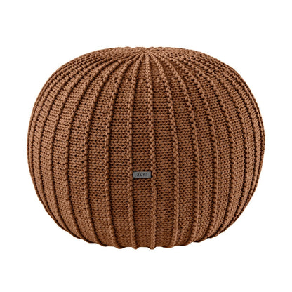 Zuri House Knitted Pouffe - Cinnamon