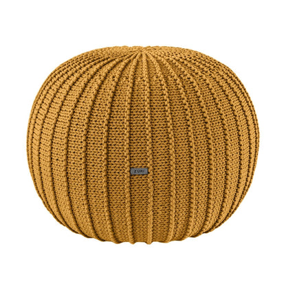 Zuri House Knitted Pouffe - Mustard