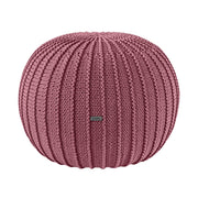 Zuri House Knitted Pouffe - Old Rose