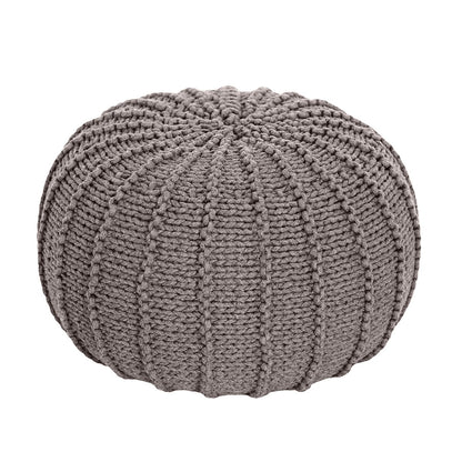 Zuri House Knitted Pouffe - Mocha
