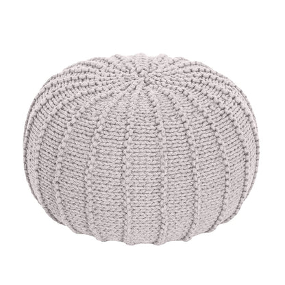Zuri House Knitted Pouffe - Oatmeal