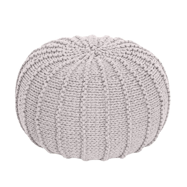 Zuri House Knitted Pouffe - Oatmeal