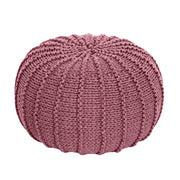 Zuri House Knitted Pouffe - Old Rose