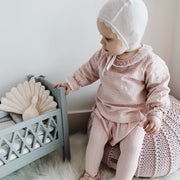 Zuri House Knitted Pouffe - Pale Pink
