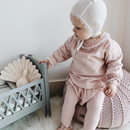 Zuri House Knitted Pouffe - Pale Pink