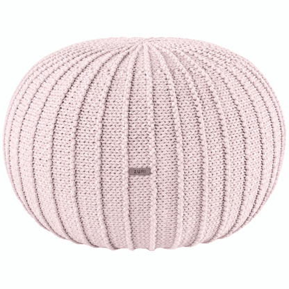 Zuri House Knitted Pouffe - Pale Pink
