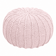 Zuri House Knitted Pouffe - Pale Pink