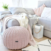 Zuri House Knitted Pouffe - Pale Pink