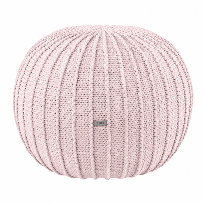 Zuri House Knitted Pouffe - Pale Pink