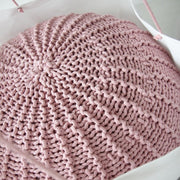 Zuri House Knitted Pouffe - Powder Pink