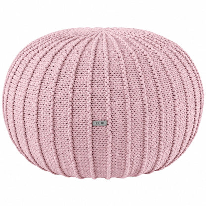 Zuri House Knitted Pouffe - Powder Pink