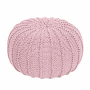 Zuri House Knitted Pouffe - Powder Pink