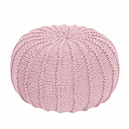 Zuri House Knitted Pouffe - Powder Pink