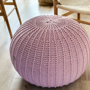 Zuri House Knitted Pouffe - Powder Pink