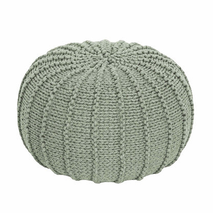 Zuri House Knitted Pouffe - Sage