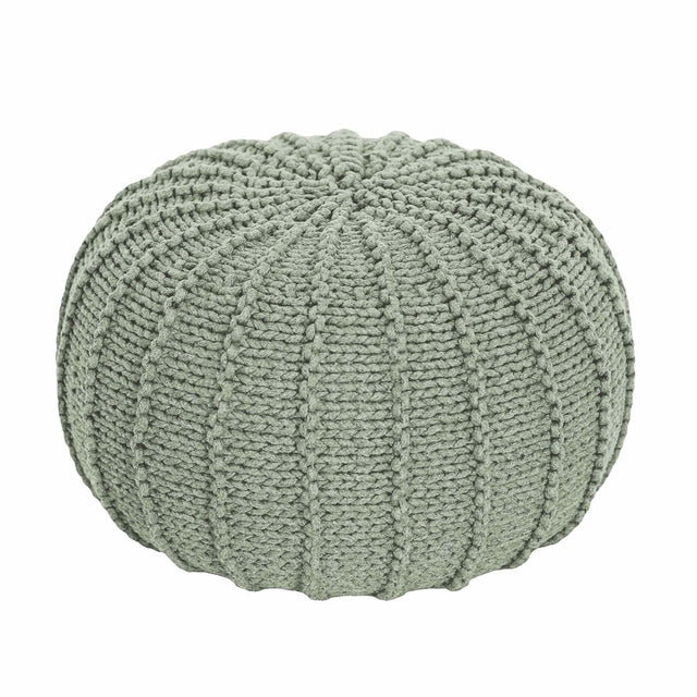 Zuri House Knitted Pouffe - Sage